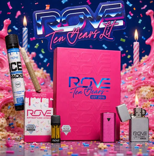 ROVE - Rove | 10 Year Birthday Box | Birthday Cake Pod 1g + Ice Cream Cake Pre-Roll 1g Main Image