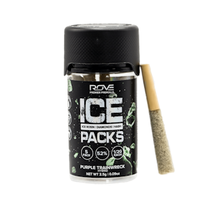 ROVE - Rove | Purple Trainwreck | 2.5g/5pk Ice Pack Rosin, Diamond, Hash Infused - Prerolls