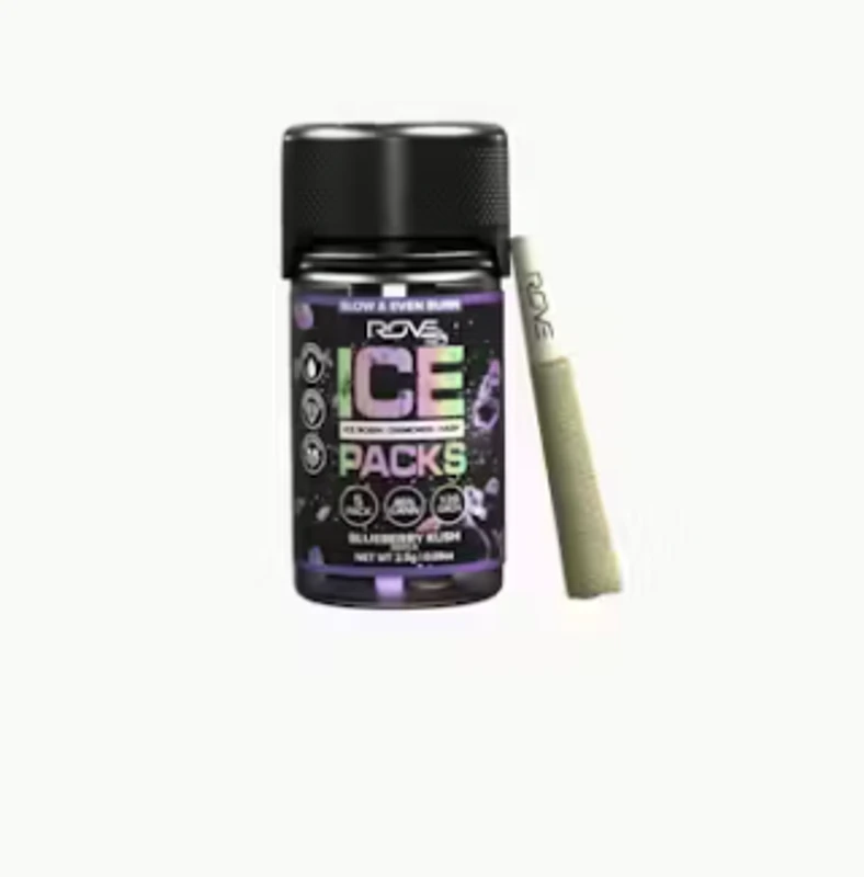 ROVE - Rove | Purple Trainwreck | Ice Packs Rosin + Diamond + Hash Infused Pre-Rolls 6pk | 3.6g Main Image