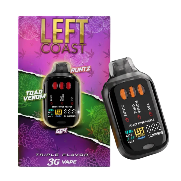 LEFT COAST - Left Coast - Runtz x Toad Venom x GG4 - 3g AIO Triple Chamber Main Image