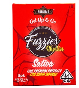 FUZZIES - [Fuzzies] Infused Pre-roll 5 Pack - 3.5g - Sour Diesel (S)