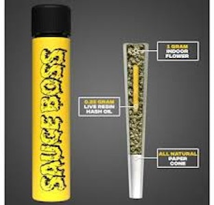 SAUCE BOSS - SAUCE BOSS - LEMONHEAD XL LIVE RESIN INFUSED PRE-ROLL 1.25 GRAMS