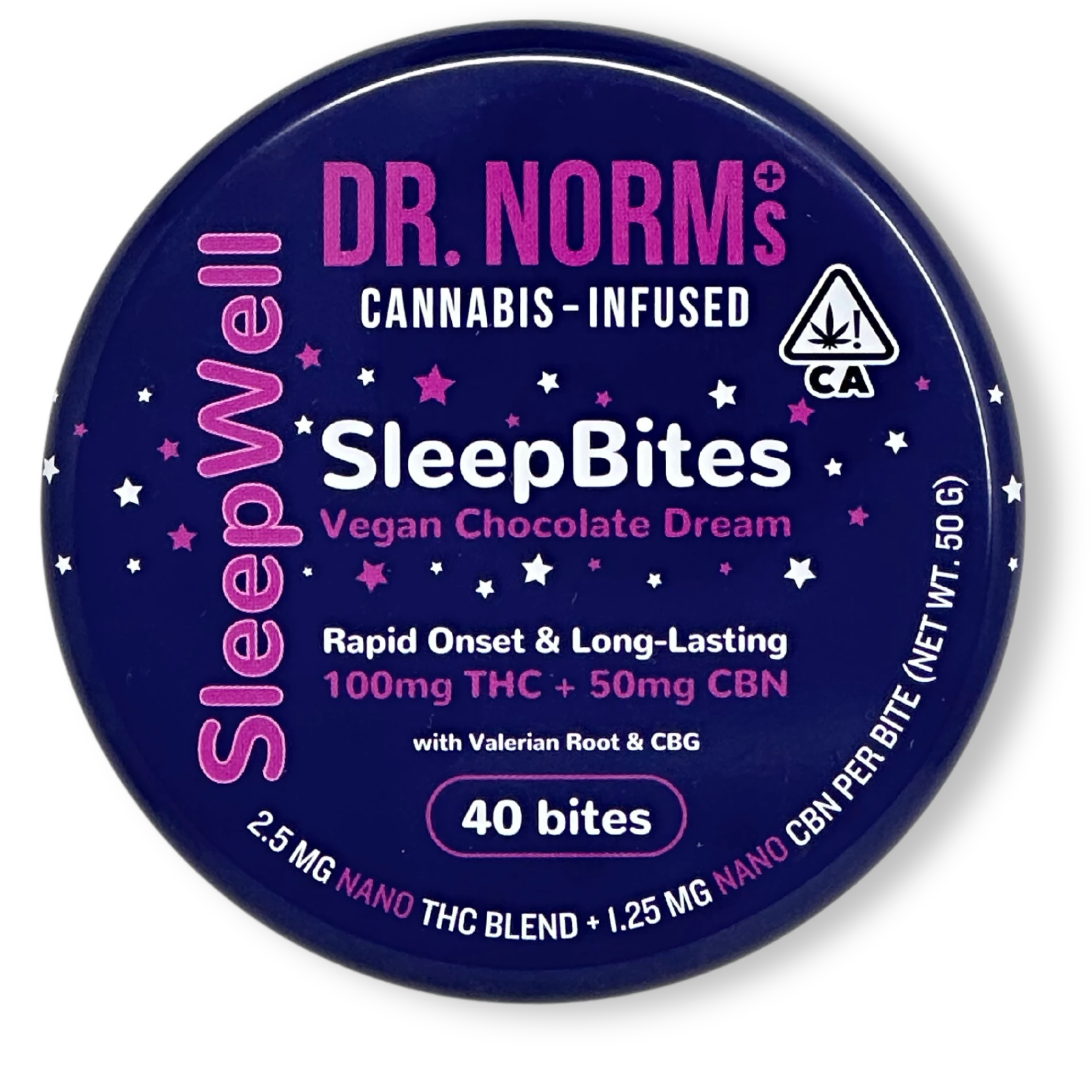 Dr. Norm's - Dr Norms - Sleep Bites - 2.5mg THC 1.5mg CBN - Edibles - 40pcs Main Image