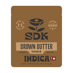 SDK Snacks - Brown Butter Cookie | 200mg 1:1 (THC:CBN) (Live Hash Rosin)