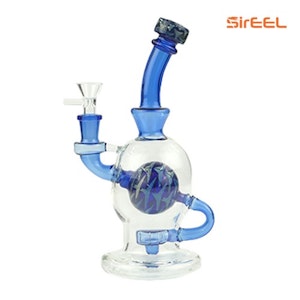 SIREEL - 9" Fumed & Raked Ball Incycler Rig - SirEEL