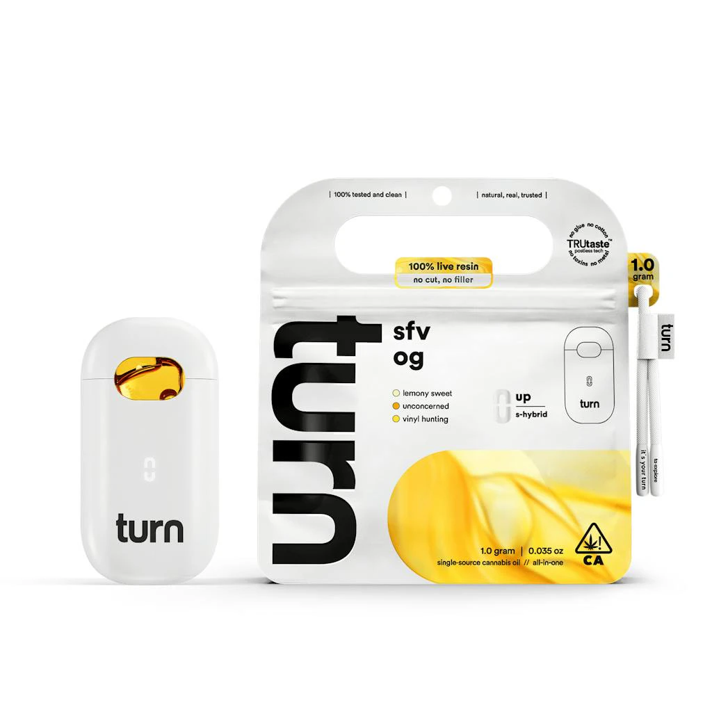 turn - Turn SFV OG Live Resin All-In-One Vape 1.0g Main Image