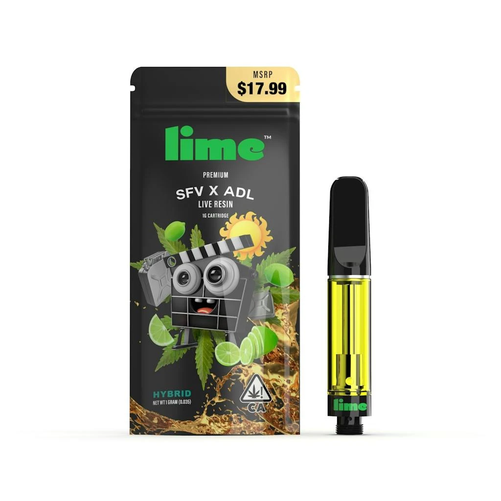 Lime - Lime SFV X ADL Live Resin Cartridge 1.0g Main Image