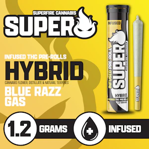 Superfire Cannabis - Blue Razz Gas infused pre-roll | 1.2g