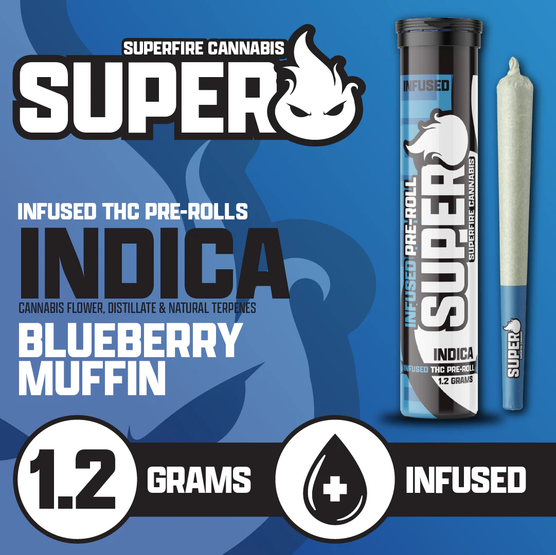 Superfire Cannabis - Blueberry Muffin infused pre-roll | 1.2g Main Image