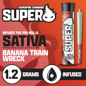 Superfire Cannabis - Banana TrainWreck infused pre-roll | 1.2g