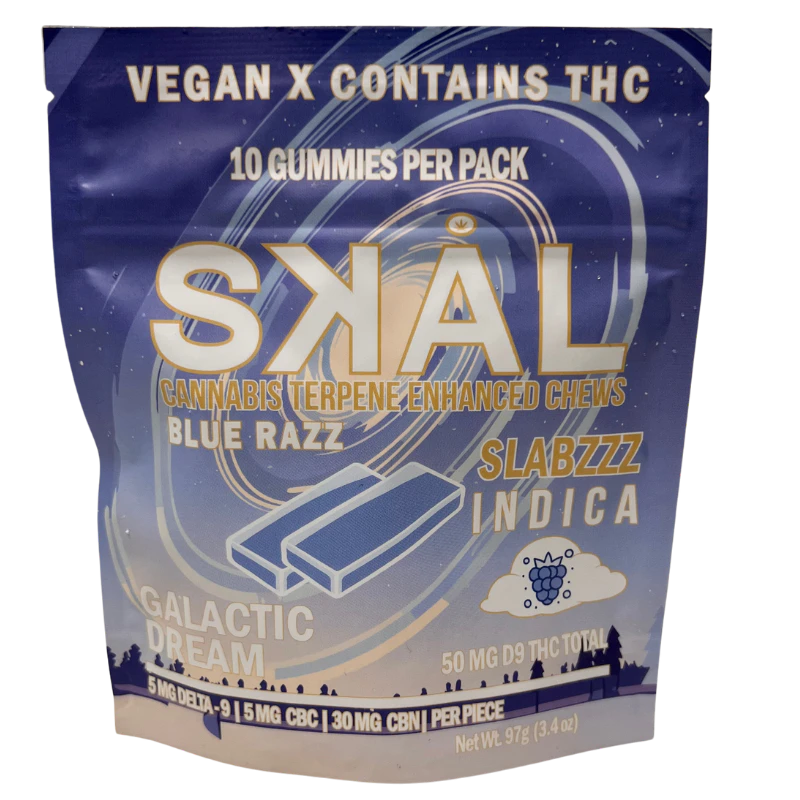 SKAL - Galactic Dream Blue Razz Rosin Slabzzz | 5mg THC 5mg CBC 20mg CBN | 10 count Main Image