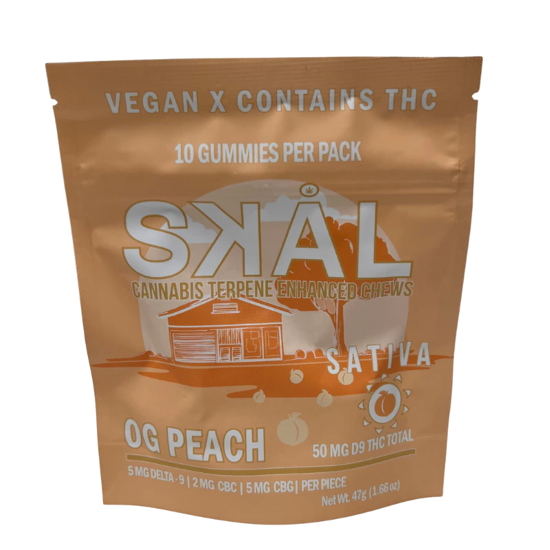 SKAL - OG Peach Cubes | 5mg THC 2mg CBC 5mg CBG | 10 count Main Image