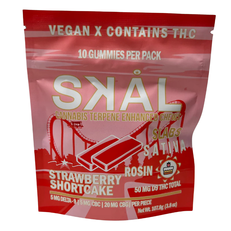 SKAL - Strawberry Shortcake Rosin Slabs | 5mg THC 5mg CBC 20mg CBG | 10 count Main Image