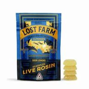 KIVA - Lost Farm Sour Lemons x Golden Pineapple Rosin Gummies - 100mg - KIVA Main Image