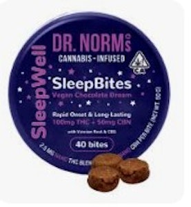 DR NORMS - [DR NORMS] 2:1 THC:CBN BROWNIES - 100MG - SLEEPBITES (I)