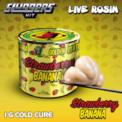 Sluggers Hit x Golden State Banana - Strawberry Banana Cold Cure Live Rosin Concentrate - 1G