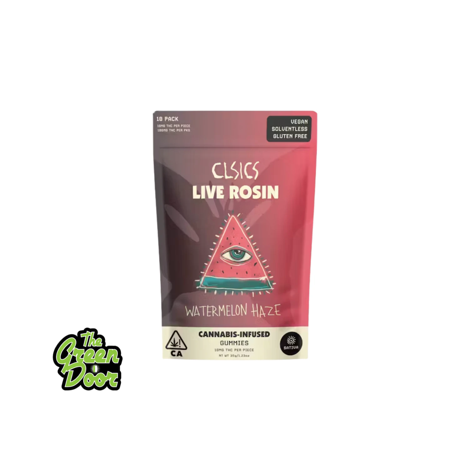 CLSICS - Clsics - Watermelon Haze Live Rosin - Gummies - 10PK - 100MG Main Image