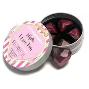 SOFT POWER SWEETS - Soft Power Sweets - High, I Love You Chocolate Hearts - 50mg - Edible