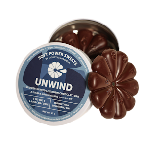Soft Power Sweets - SPS - Unwind - Live Rosin Indica CBN Chocolate - Edible