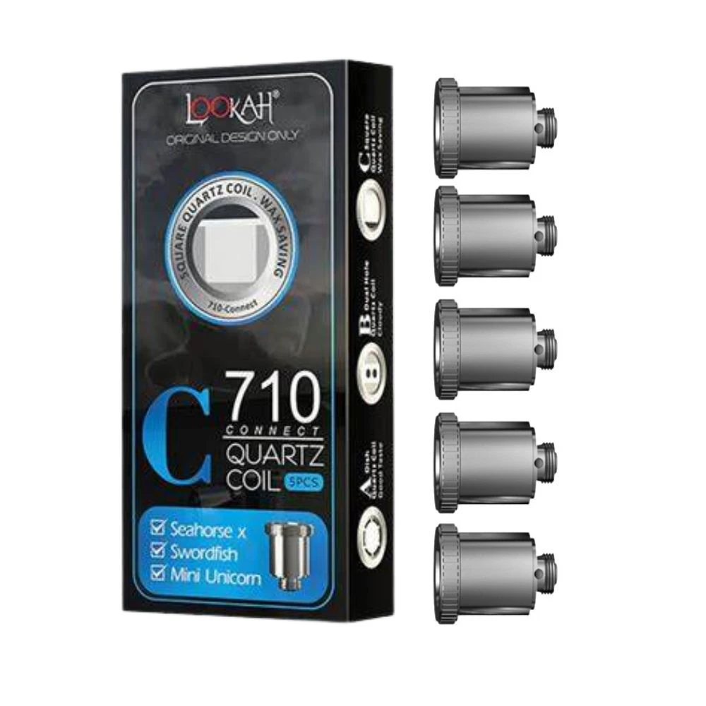 Lookah - 710 SQUARE QUARTZ COILS (5PK) - LOOKAH Main Image