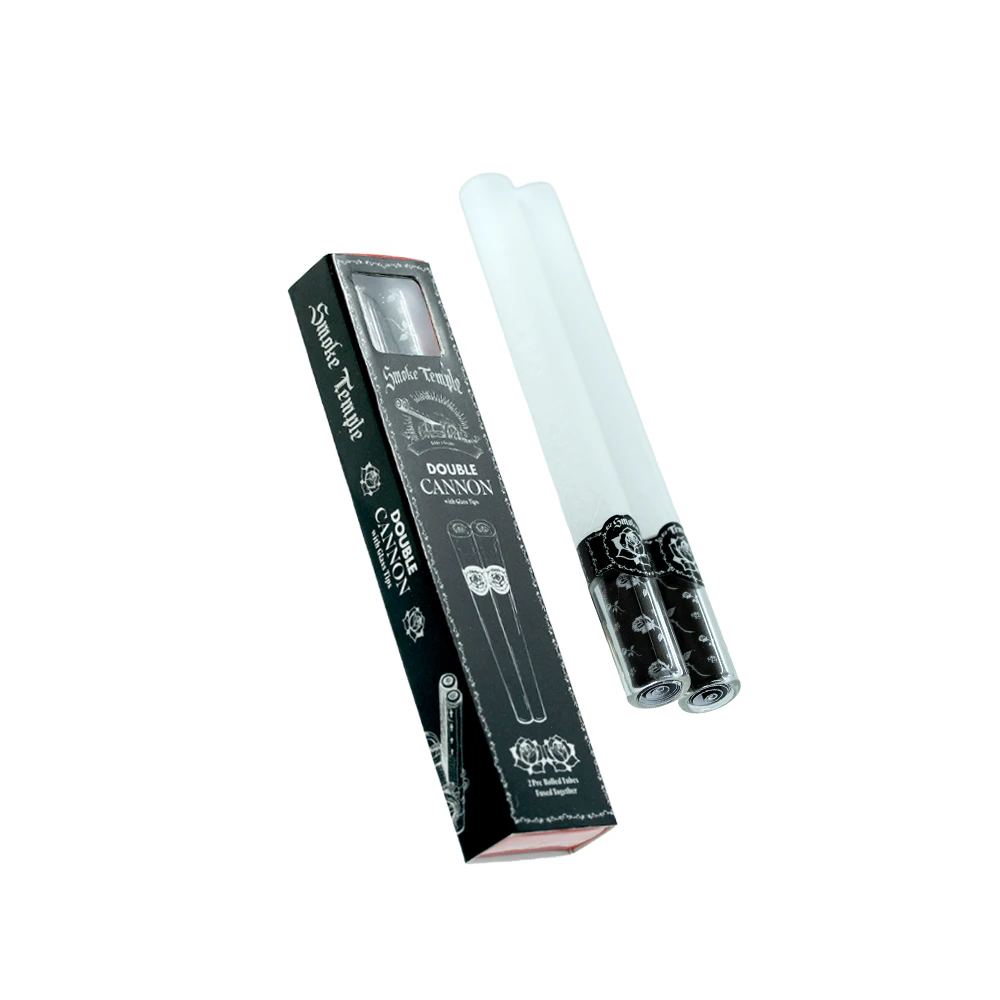 Day Savers - DaySavers | Smoke Temple Double Barrel Pre-Rolled Cannons with Glass Tips | Refined White | 1 Pack Main Image