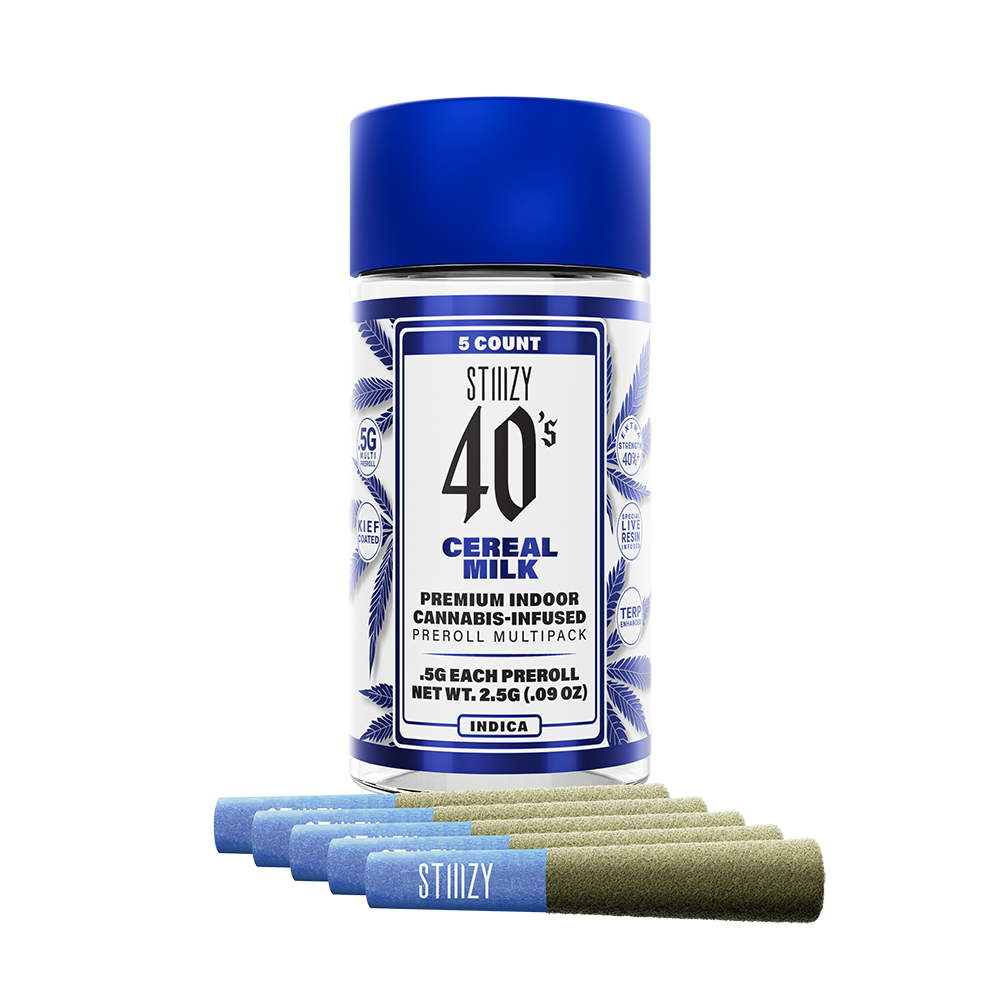 STIIIZY | Cereal Milk | Infused & Kief Coated | 40's | 5pk