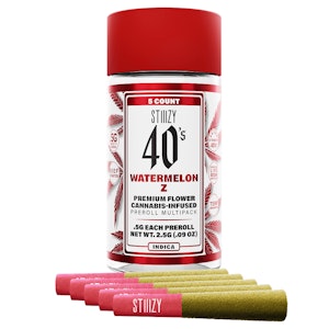 STIIIZY - Next Day - Watermelon Z - 40's Infused Preroll 5 Pk (2.5g)