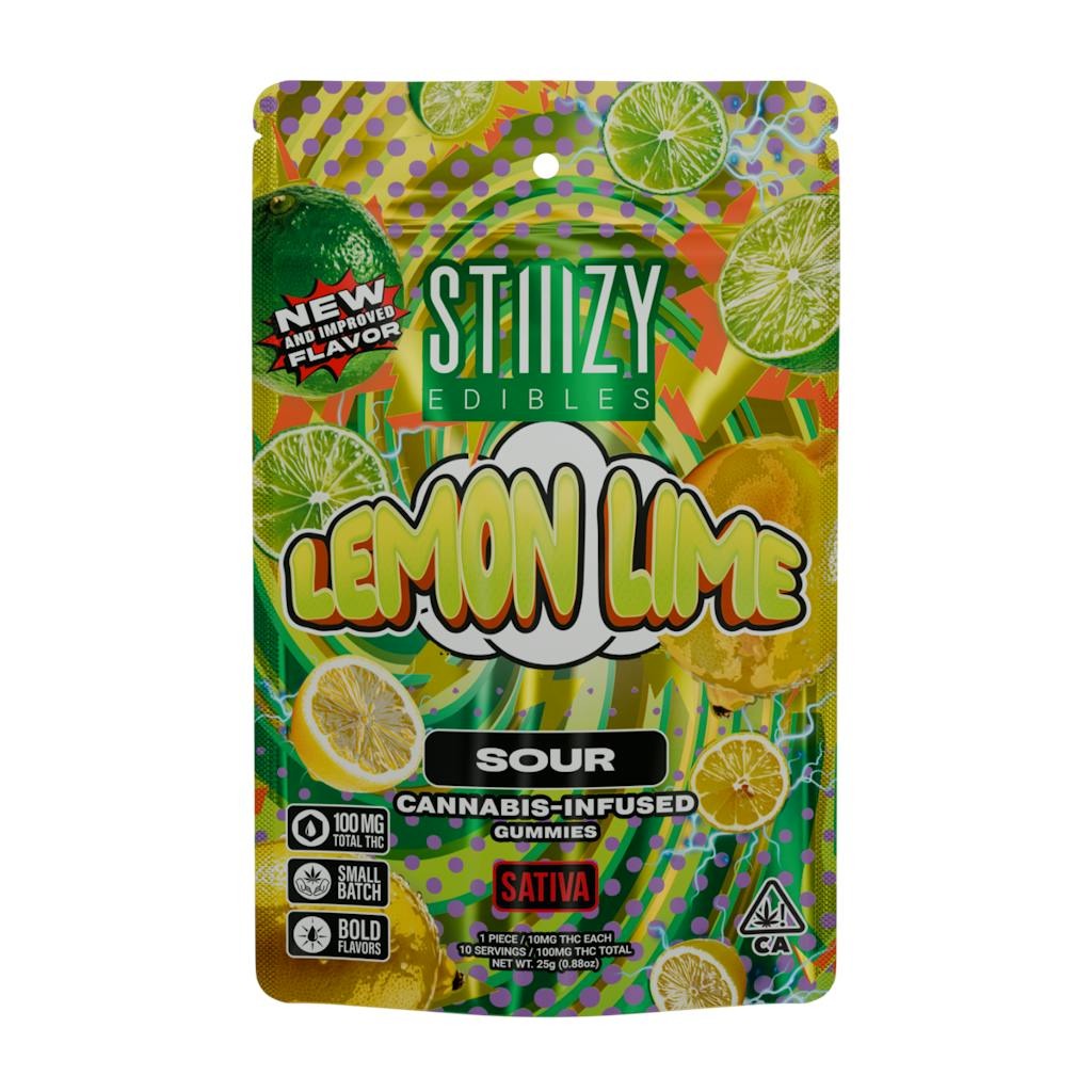 Stiiizy Lemon Lime Gummies 100mg