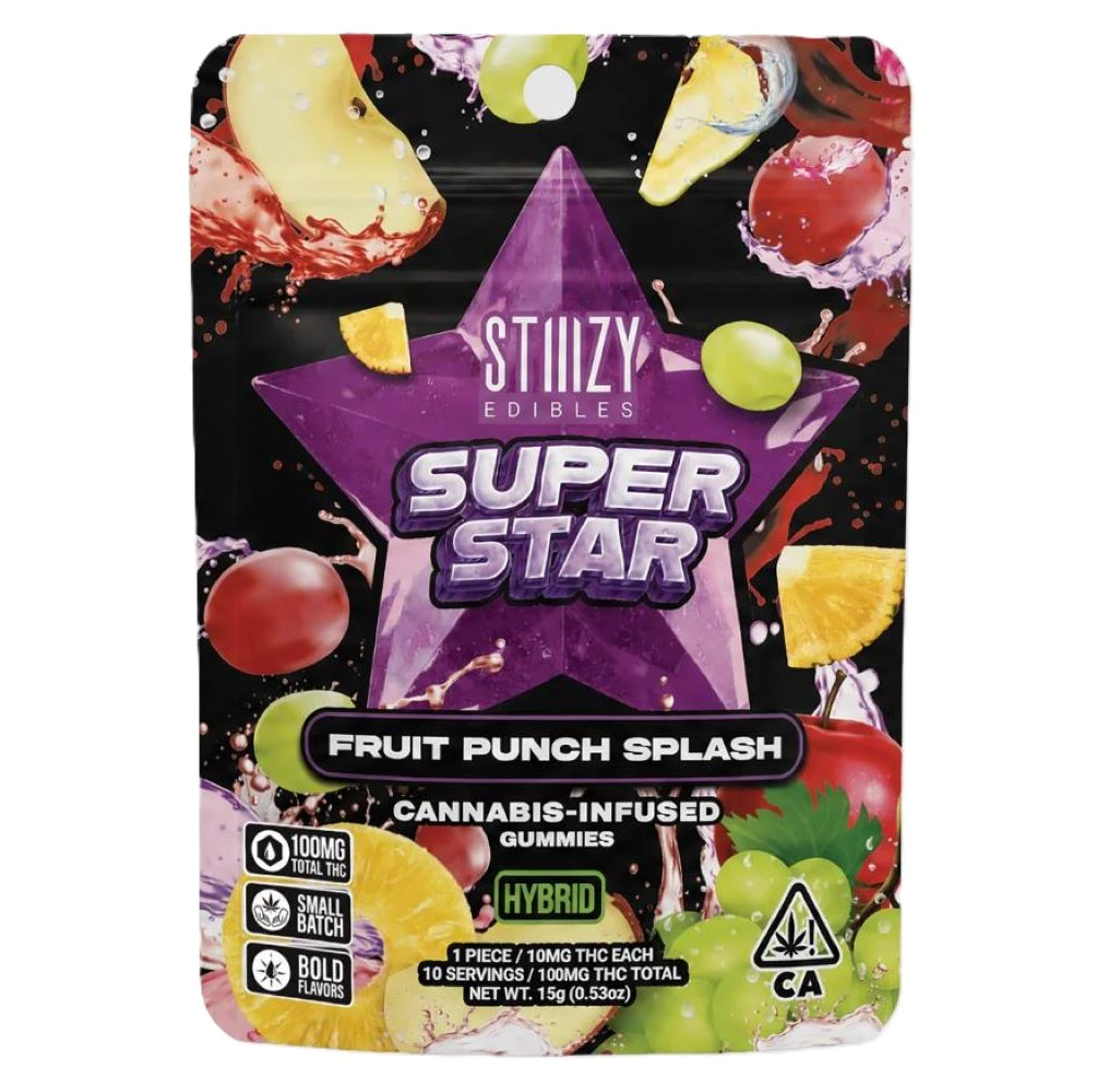 STIIIZY - STAR - FRUIT PUNCH SPLASH - SINGLE GUMMY 100MG - STIIIZY Main Image