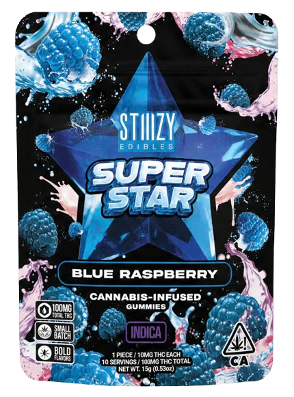 STIIIZY - Stiiizy - Edibles - Indica - Blue Raspberry Gummies Star - 1pk - (100mg) Main Image
