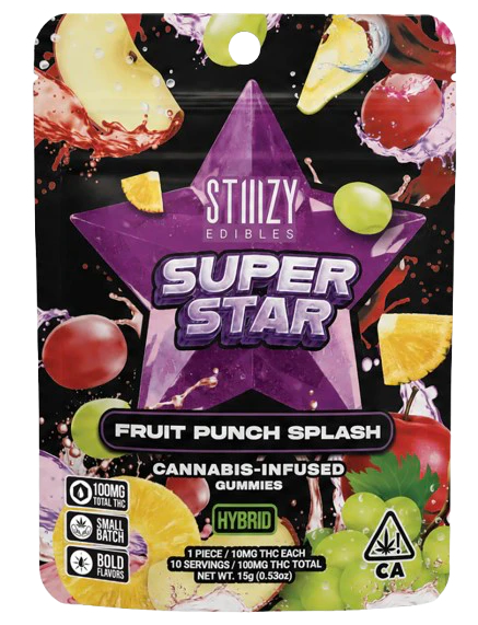 STIIIZY - Stiiizy - Edibles - Hybrid - Fruit Punch Splash Gummies Star - 1pk - (100mg) Main Image