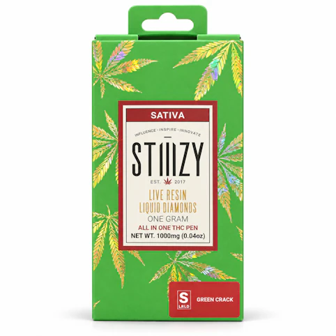 STIIIZY - Green Crack -Hybrid- 87.205% THC | 1g live Resin Liquid Diamond All-in-one (Vape)| Stiiizy LL2 BACK