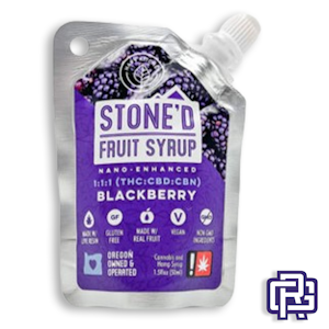 HAPY KITCHEN - Blackberry "Stone'd Fruit" Nano Syrup | 45mL 750mg 1:1:1 (THC:CBD:CBN) (Live Resin)