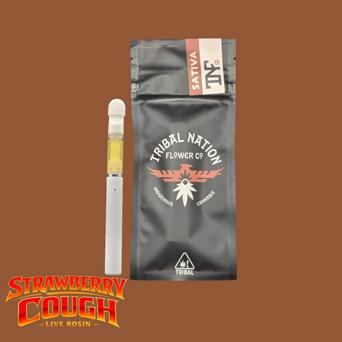 Tribal Nation Flower Company - TNFC 1g Live Rosin Disposable- Strawberry Cough  Main Image