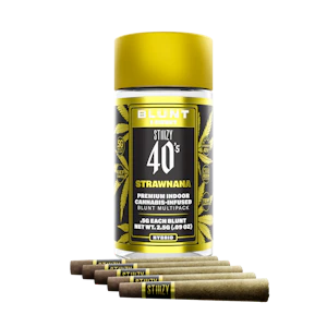 STIIIZY - Stiiizy (.5G) 40‘s Infused Mini Blunt 5 Pack | Strawnana