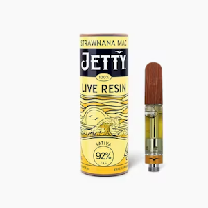 Jetty - Jetty | Strawnana Mac | Live Resin Cartridge | [1g] | Sativa