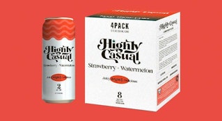 Highly Casual - Strawberry Watermelon Seltzer 4pk - 2mg