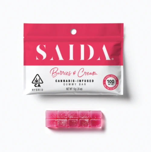 Saida - SAIDA: *OVERSTOCK* Berries & Cream Gummy Bar 10-Piece/100mg (H) Main Image