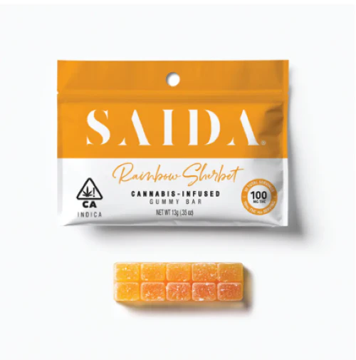 Saida - SAIDA: *OVERSTOCK* Rainbow Sherbet Gummy Bar 100mg (I) Main Image