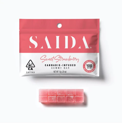 Saida - SAIDA: *OVERSTOCK* Sweet Strawberry Gummy Bar 100mg (S) Main Image