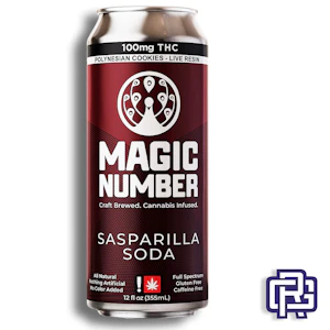 MAGIC NUMBER - Sasparilla Nano Soda | 12oz 100mg (THC)