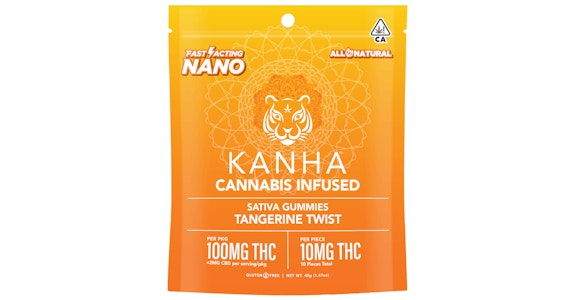 KANHA - Kanha - Tangerine Twist Sativa Nanomolecular Gummies - 100mg