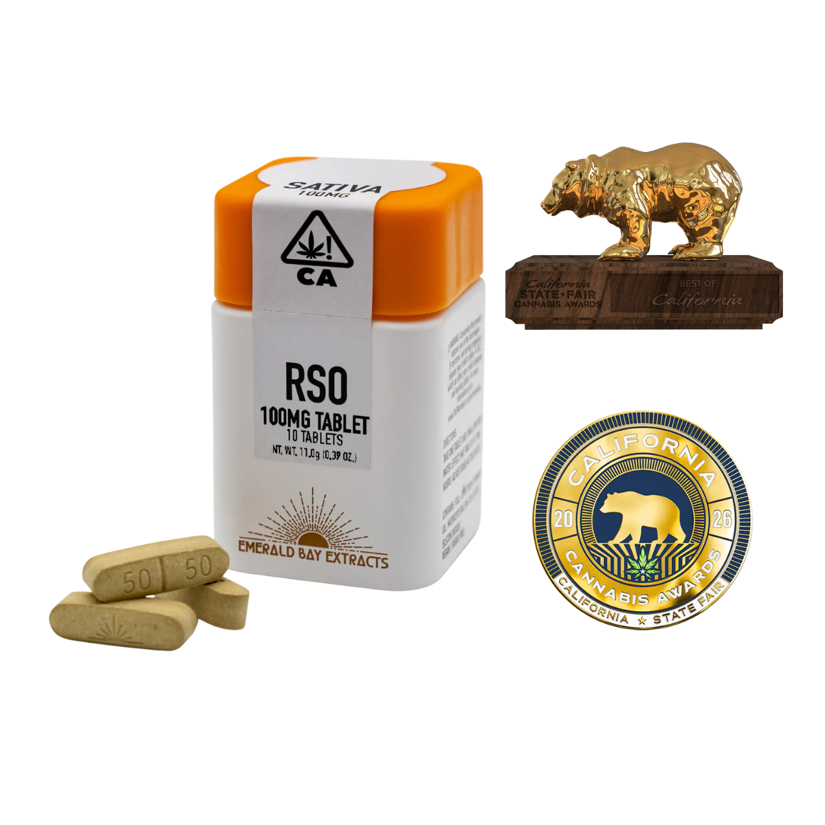 Emerald Bay Extracts - Super Lemon Haze (S) | 100mg 10pk RSO Tablets | Emerald Bay Extracts Main Image