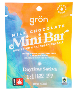 GRON - Gron 1:1 CBG Milk Chocolate Mini Bar 100mg