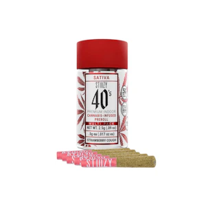 STIIIZY - Strawberry Cough (S) | .5g 5pk 40s Infused Prerolls | Stiiizy