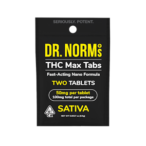 Dr. Norm's - Dr. Norm's - Sativa THC Max Tablets 2ct 100mg