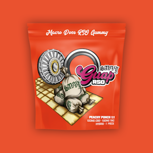 SAVVY - Savvy | 1pk Guap Gummy | RSO Peachy Punch 1:1 THC:CBD | 100mg