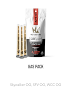 Gas Pack - Indoor - Multi Prerolls - 3pk - 3g