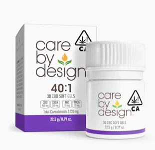 CARE BY DESIGN - CBD 40:1 Caps 15MG (30 Count) - Care By Design