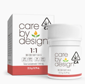 CBD 1:1 Caps 300MG (30 Count) - Care By Design